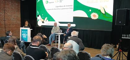 Gabriel Prieto y Adrián Poletti durante la presentación en el Congreso de Aapresid