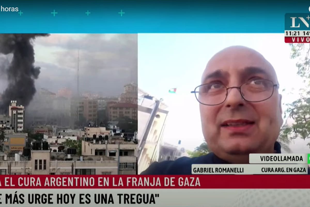 Gabriel Romanelli . el cura argentino que está en la Franja de Gaza