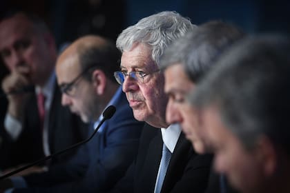 Gabriel Rubinstein, segundo de Massa, ayer en la comisión de Presupuesto y Hacienda del Senado
