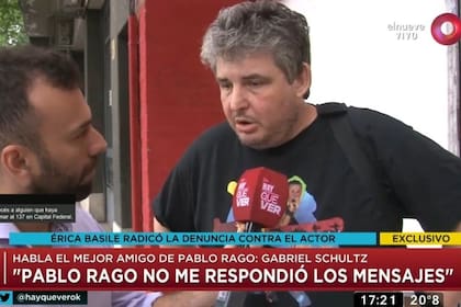 Gabriel Schultz se refirió a la denuncia por abuso sexual que radicaron contra su amigo, Pablo Rago