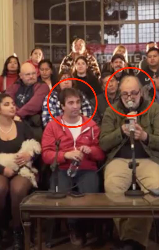 Gabriel Solano, Eduardo Belliboni, Jeremías Cantero (imputado) y Sebastián Cantero, que le facturaba a una cooperativa ligada el Polo Obrero