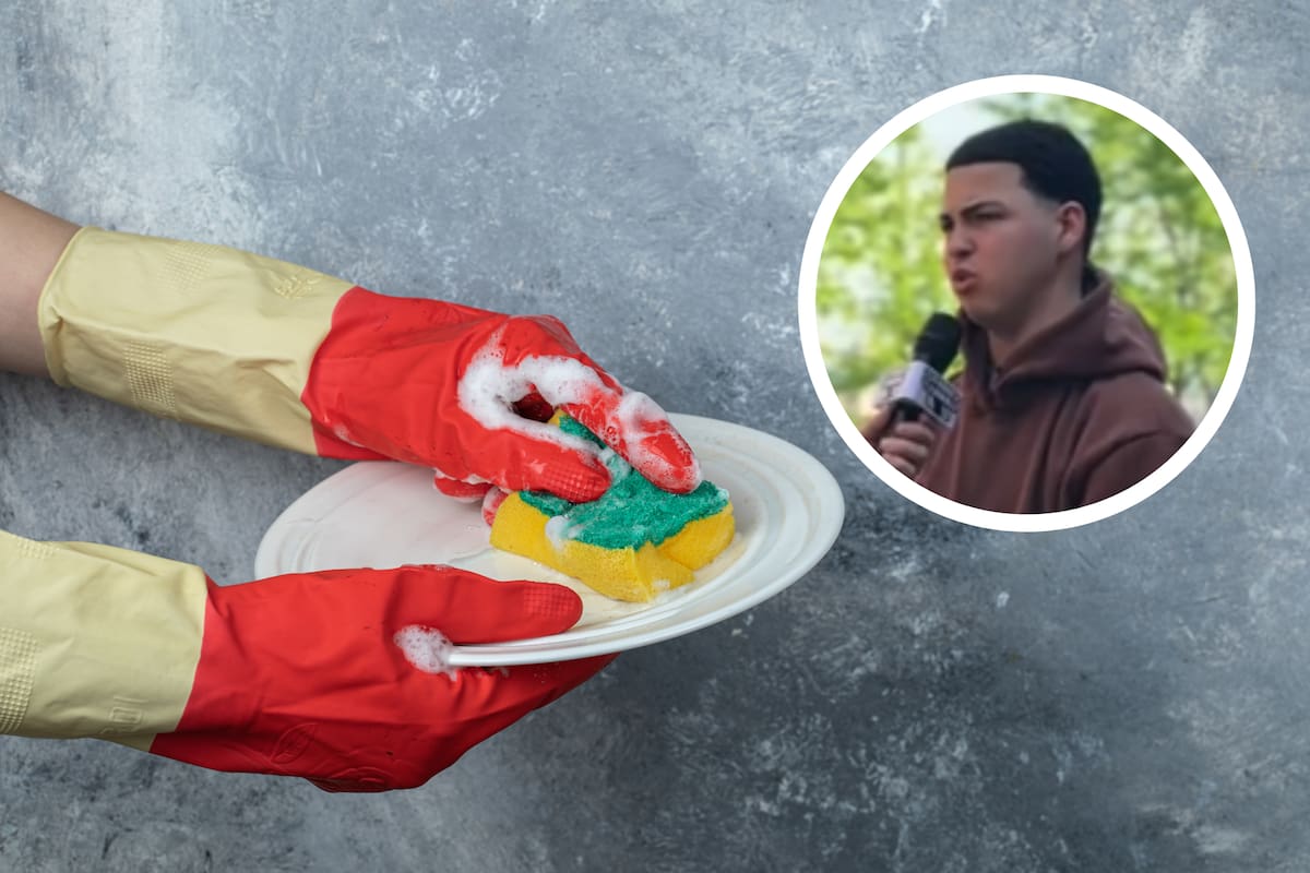 Gabriel tiene 18 años, es dominicano y trabaja en un restaurante de Nueva York