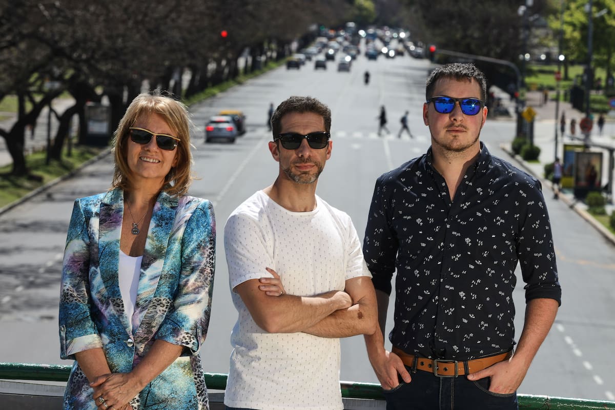 Gabriela Andrietti, Daniel Roggiano y Sergio Jalfin, meteorólogos de la tele