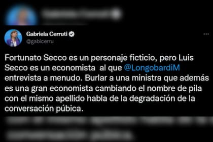 Gabriela Cerruti defendió a Kelly Olmos (Captura Twitter)