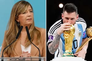 Gabriela Cerruti hizo un particular saludo para el capitán de la Selección
