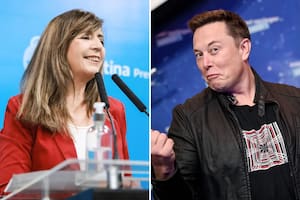Gabriela Cerruti y Elon Musk