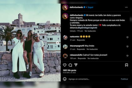 Gabriela García Girotti junto a sus dos hijas comparten vacaciones (Foto Instagram @delforburlando)