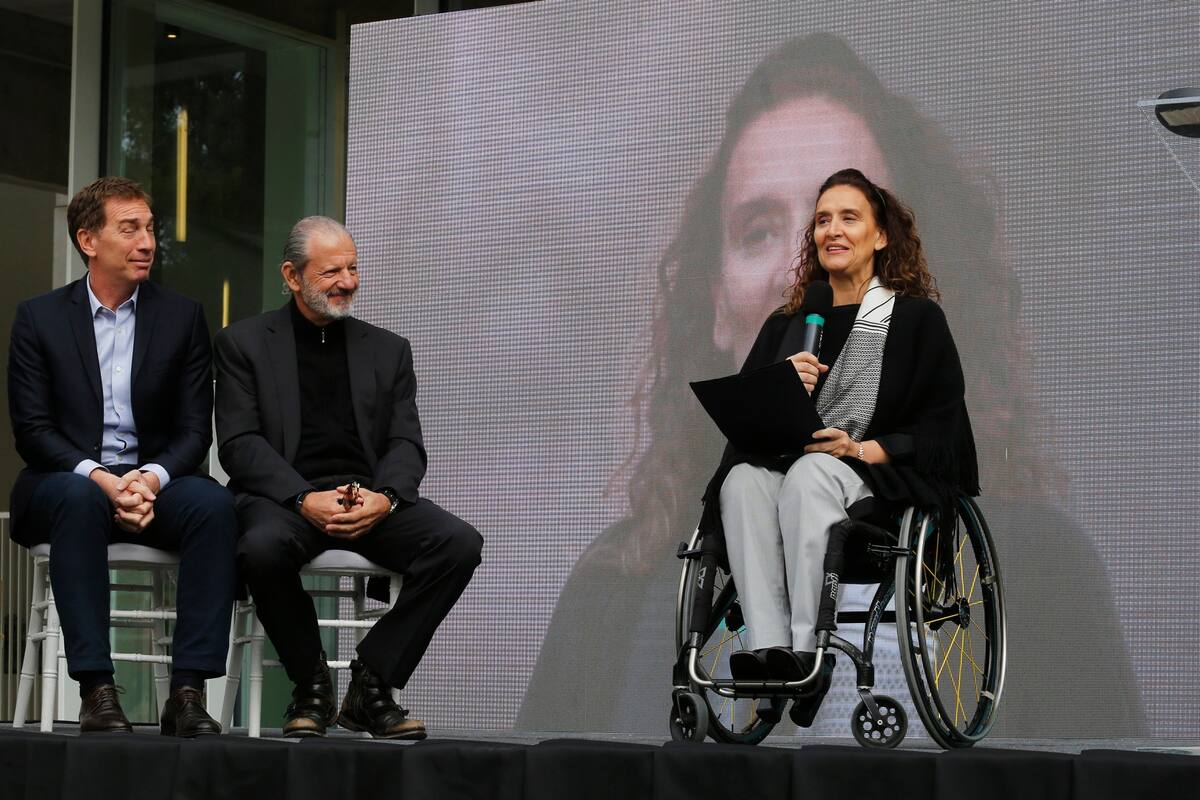 Gabriela Michetti en la inauguración del nuevo edificio de la Universidad Di Tella