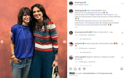 Gabriela Sabatini con Pelagia Kolotouros, directora de Lacoste
