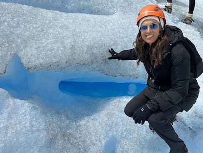 Gabriela Sabatini estuvo en el Perito Moreno (Foto: Instagram/@gabysabatini)