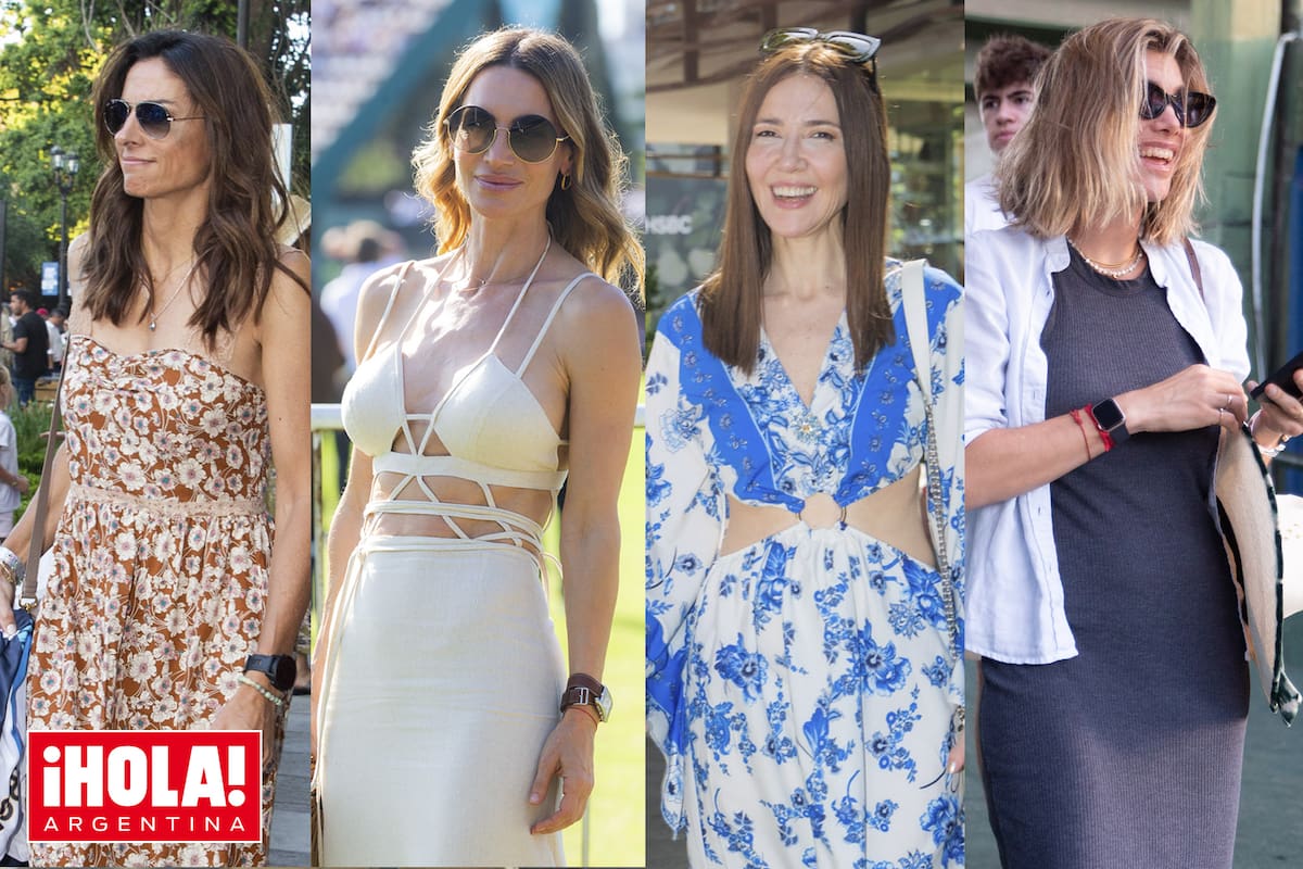 Gabriela Sabatini, María Vázquez, Cristina Pérez y Delfina Blaquier sumaron color a la gran fiesta del polo.