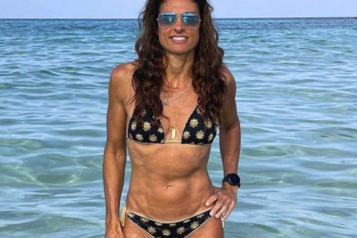 Gabriela Sabatini viajó a Mallorca, España, de vacaciones