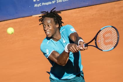 Gael Monfils, en acción en el court central del ATP Buenos Aires, en 2018