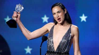 Gal Gadot, anoche al recibir su premio