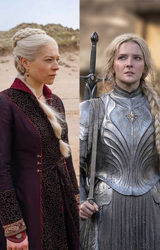 Galadriel en Los anillos de poder; Rhaenyra y Damon Targaryen, en La casa del dragón