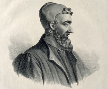 Galeno, litografía del artista francés Roche Vigneron