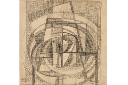 Dibujo de Emiliio Petorutti, "Sin título" (1913)-Galería Del Infinito