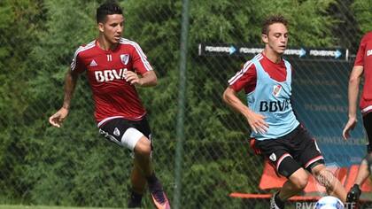 Gallardo, en la práctica del miércoles ante la presión de Driussi