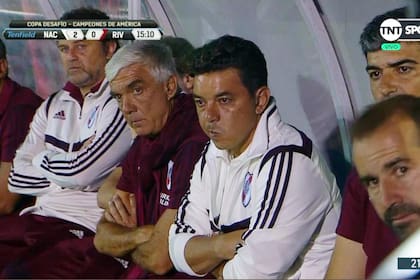 Gallardo no pudo ocultar su bronca en el primer tiempo de River-Nacional