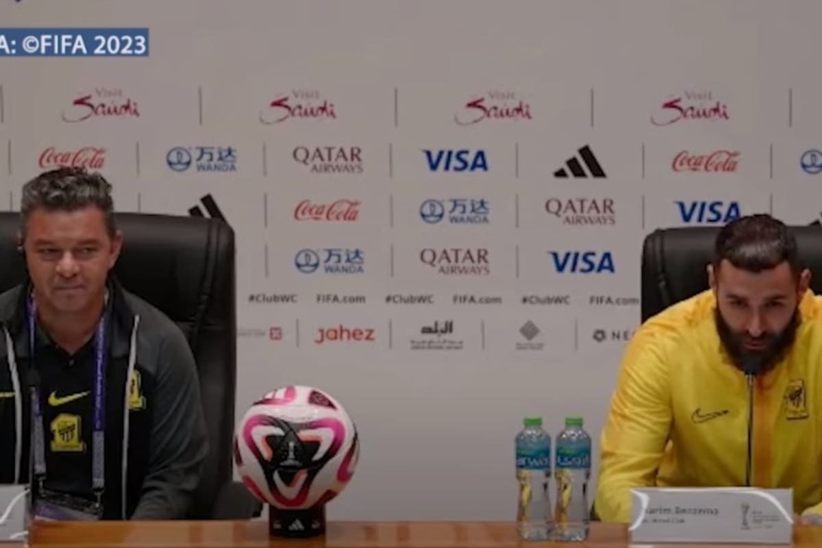 Gallardo sonríe ante el inesperado elogio de Benzema