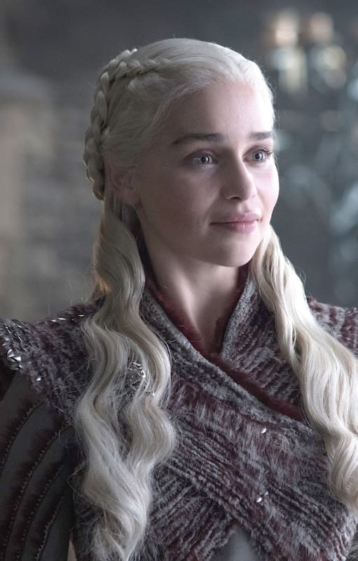 Como Daenerys Targaryen, en la octava temporada de la serie de HBO