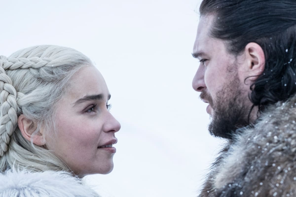 Como Daenerys Targaryen, en la octava temporada de la serie de HBO