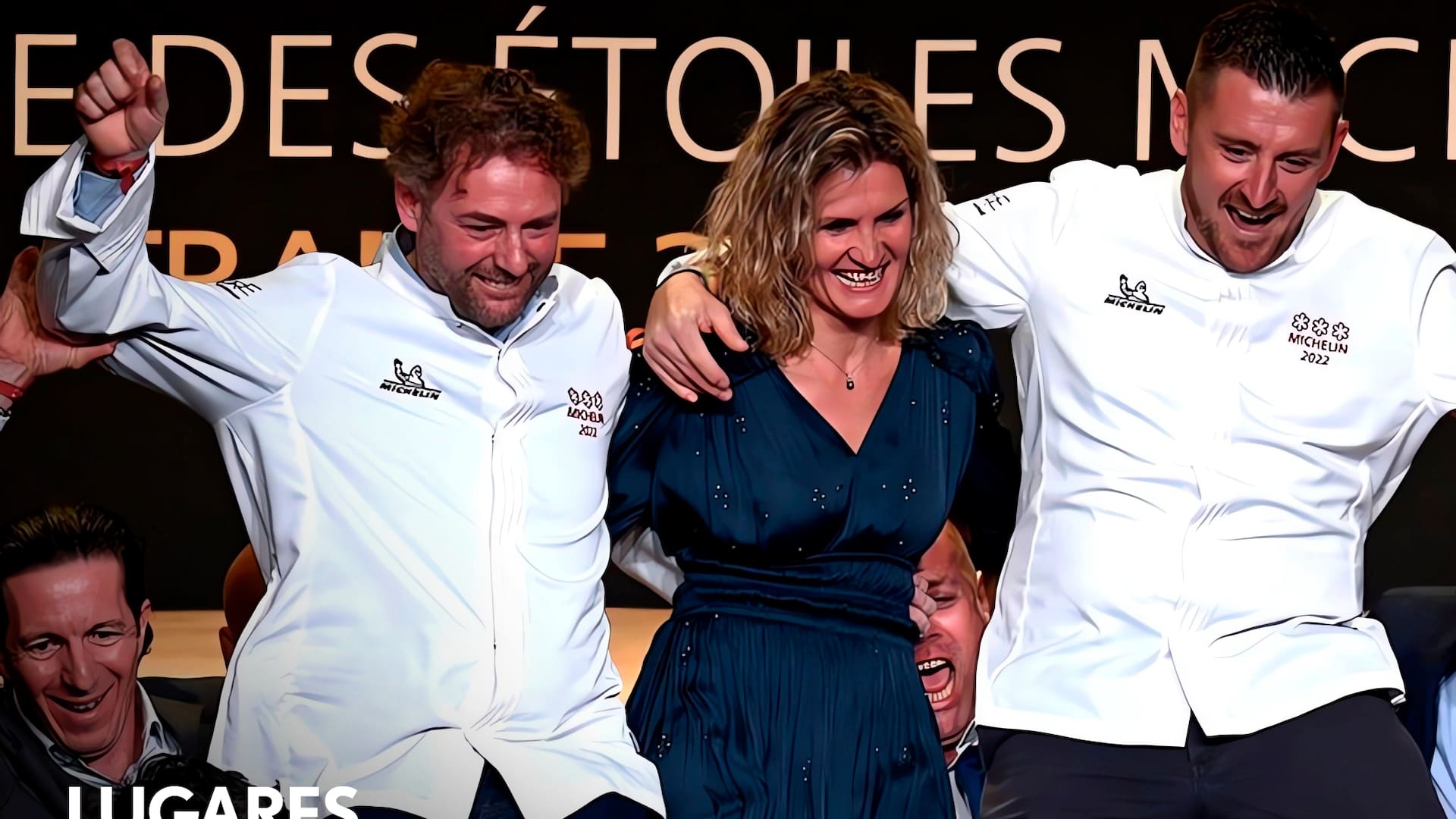 Ganadores franceses durante la ceremonia de premiación 2022.