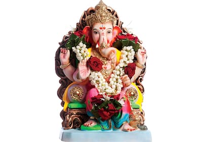 Ganesha es el dios hindú de la sabiduría y del conocimiento, rige el arte y la ciencia y se lo invoca para remover los obstáculos de la vida.