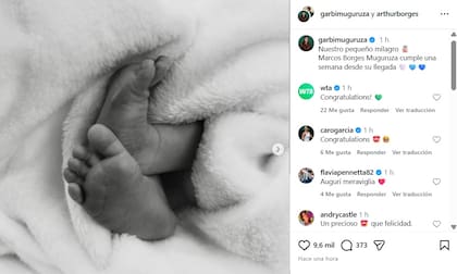 Garbiñe Muguruza y Arthur Borges anunciaron la llegada de su primer hijo