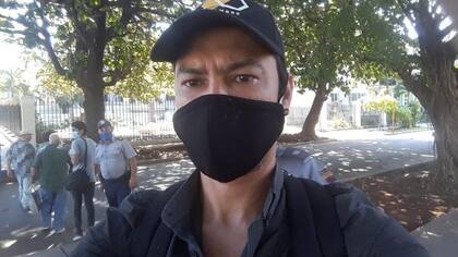 García estuvo en las protestas del 27 de noviembre de 2020 frente al Ministerio de Cultura de La Habana y luego en la del 11 de julio.
