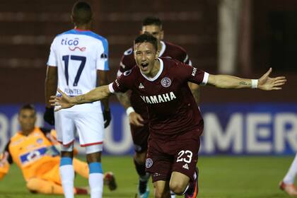 García Guerreño celebra el gol del triunfo