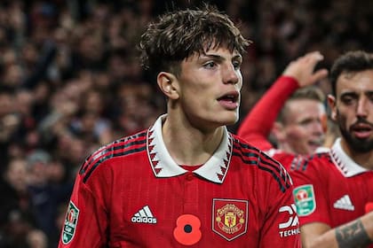 Garnacho publicó una foto suya del partido con Manchester United por FA Cup y un detalle en su ropa interior llamó la atención de los fanáticos