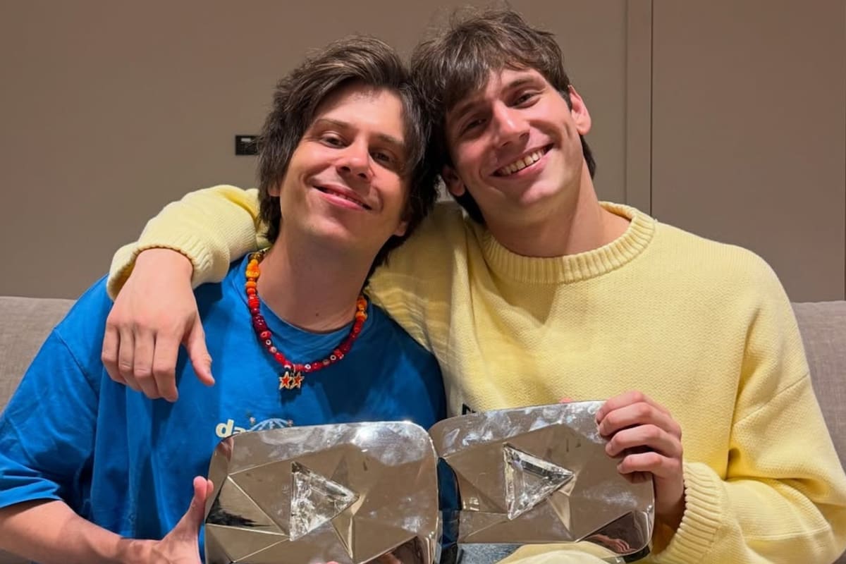 Gaspi, alongside Norwegian-Spanish YouTuber El Rubius, in August 2025
