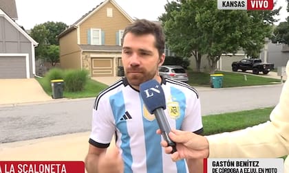 Gastón Benítez emprendió su viaje desde Córdoba, donde es oriundo (Foto: Captura TV)