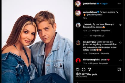 Gastón Dalmau junto a la actriz colombiana Mariana Gómez