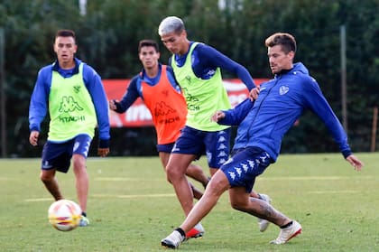 Gastón Giménez en el entrenamiento de Velez