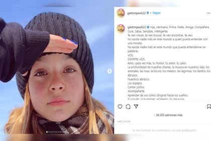 Gastón Pauls celebró el cumpleaños de su hija (Foto Instagram @gastonpauls22)