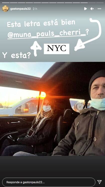 Gastón Pauls compartió fotos con Muna desde Nueva York (Crédito: Instagram/@gastonpauls22)