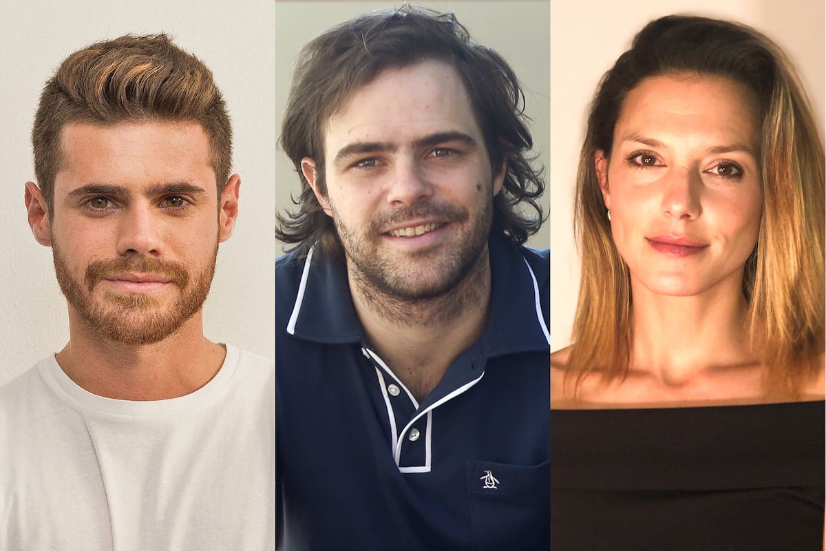 Gastón Soffritti, Peter Lanzani y Manuela Pal.