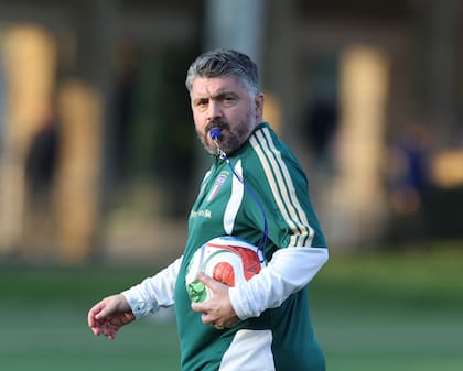 Gattuso, durante una práctica de Italia en el Centro de Coverciano