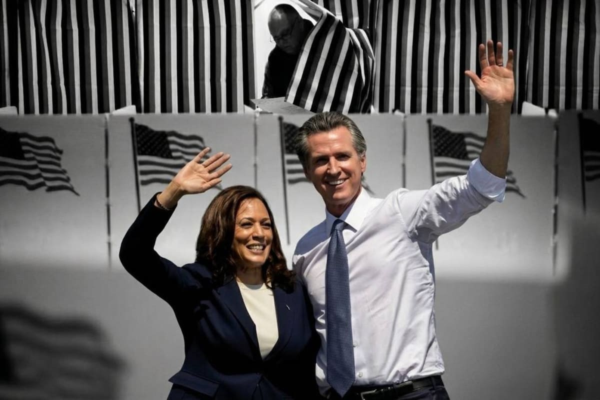 Gavin Newsom adelantó que no se postularía a presidente si Kamala Harris se presenta como candidata
