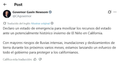 Gavin Newsom declara estado de emergencia en California