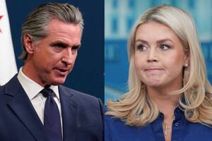 Gavin Newsom estalló contra Karoline Leavitt por el precio de la gasolina en Estados Unidos