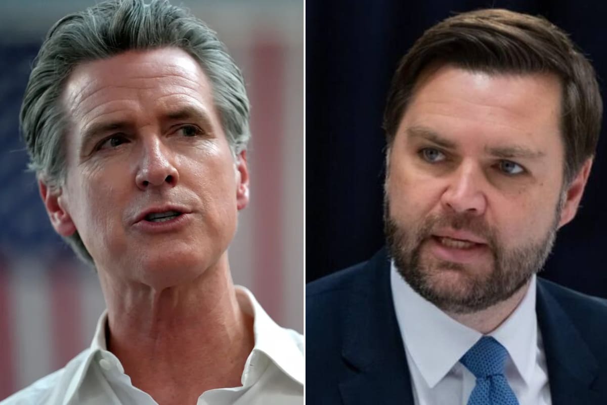 Gavin Newsom vs. JD Vance: los intercambios tras la visita del vicepresidenta a Disney, en California