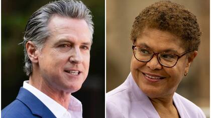 Gavin Newsom y Karen Bass sonrieron en California por las últimas encuestas electorales