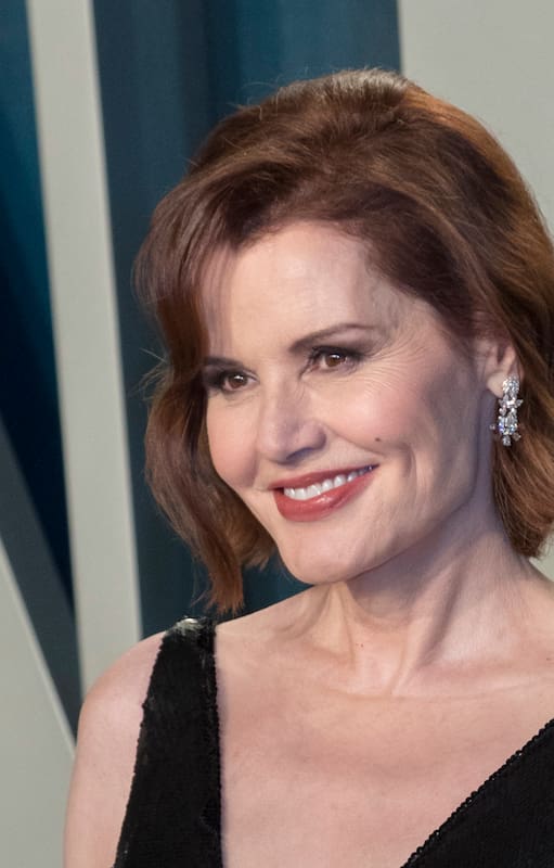 Geena Davis, en la alfombra roja de la fiesta de Vanity Fair, en febrero del año pasado