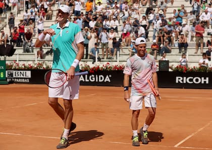 "Gemelos": John Isner y Diego Schwartzman compartieron un torneo en dobles en el Abierto de Roma del año pasado