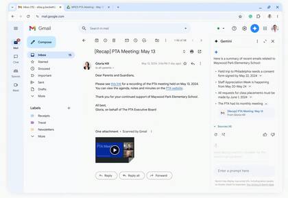 Gemini llega a Google Workspace, la suite corporativa de la compañía
