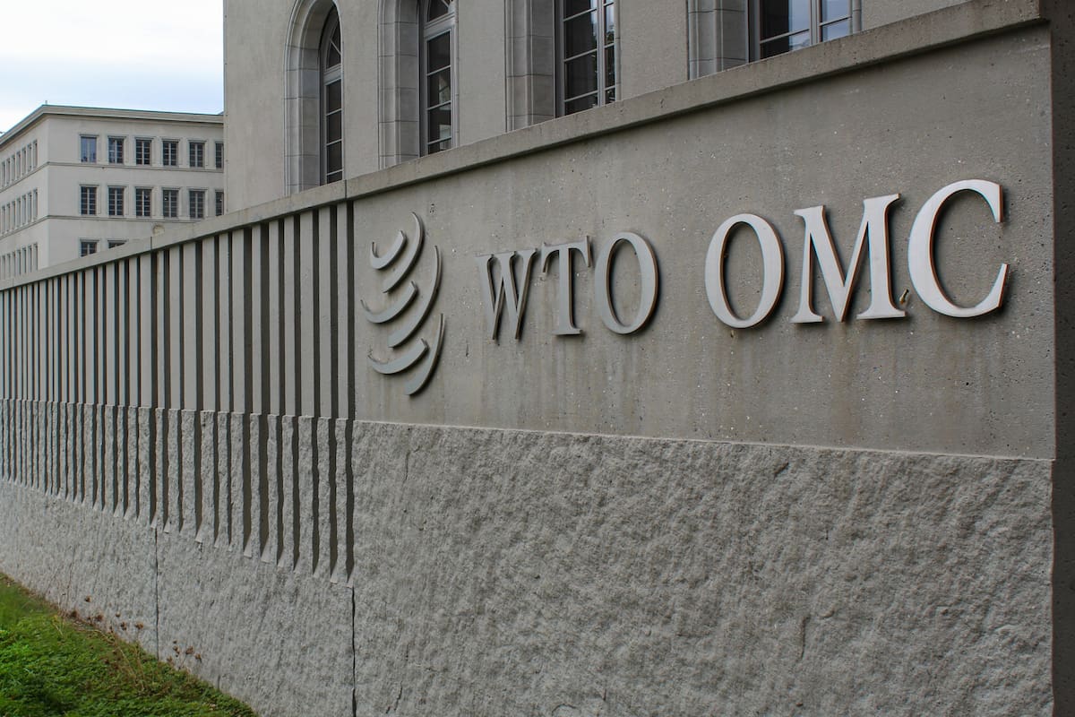 Geneva / Switzerland - September 24 2019: World Trade Organization, WTO or OMC, in Geneva, Switzerland. Negotiation of global trade agreements between countries around the world.