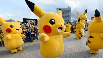 Gente vestida como Pikachu. Archivo La Nación